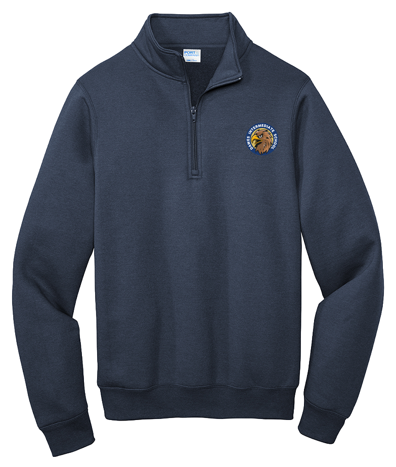 Fleece 1/4-Zip Pullover Sweatshirt - Navy